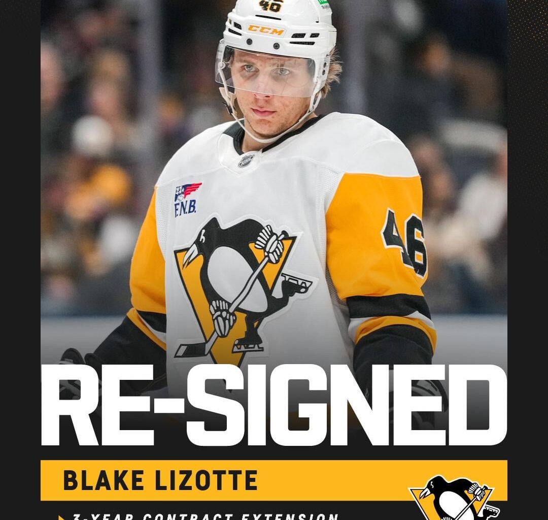 [Penguins] Blake Lizotte has been given a 3-Year extension