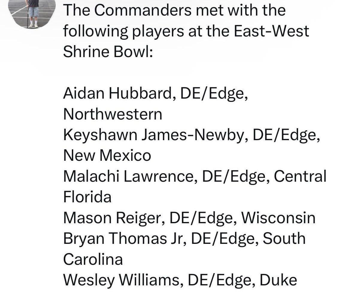 Players Met at the East-West Shrine Bowl:
