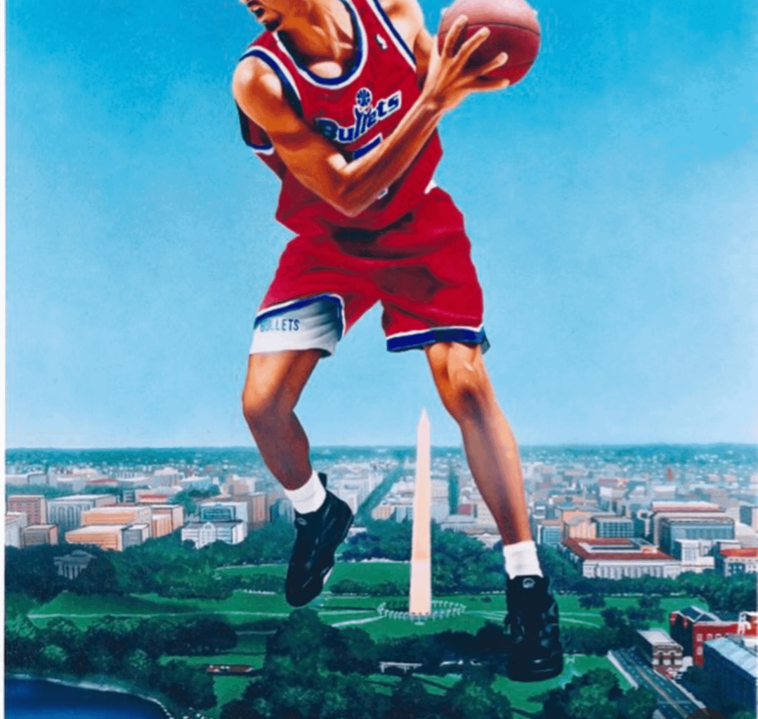 A nice painting of Juwan Howard by local artist Terry Crews