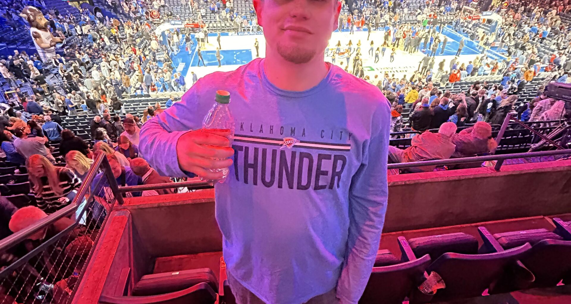 Victory bottle of water.