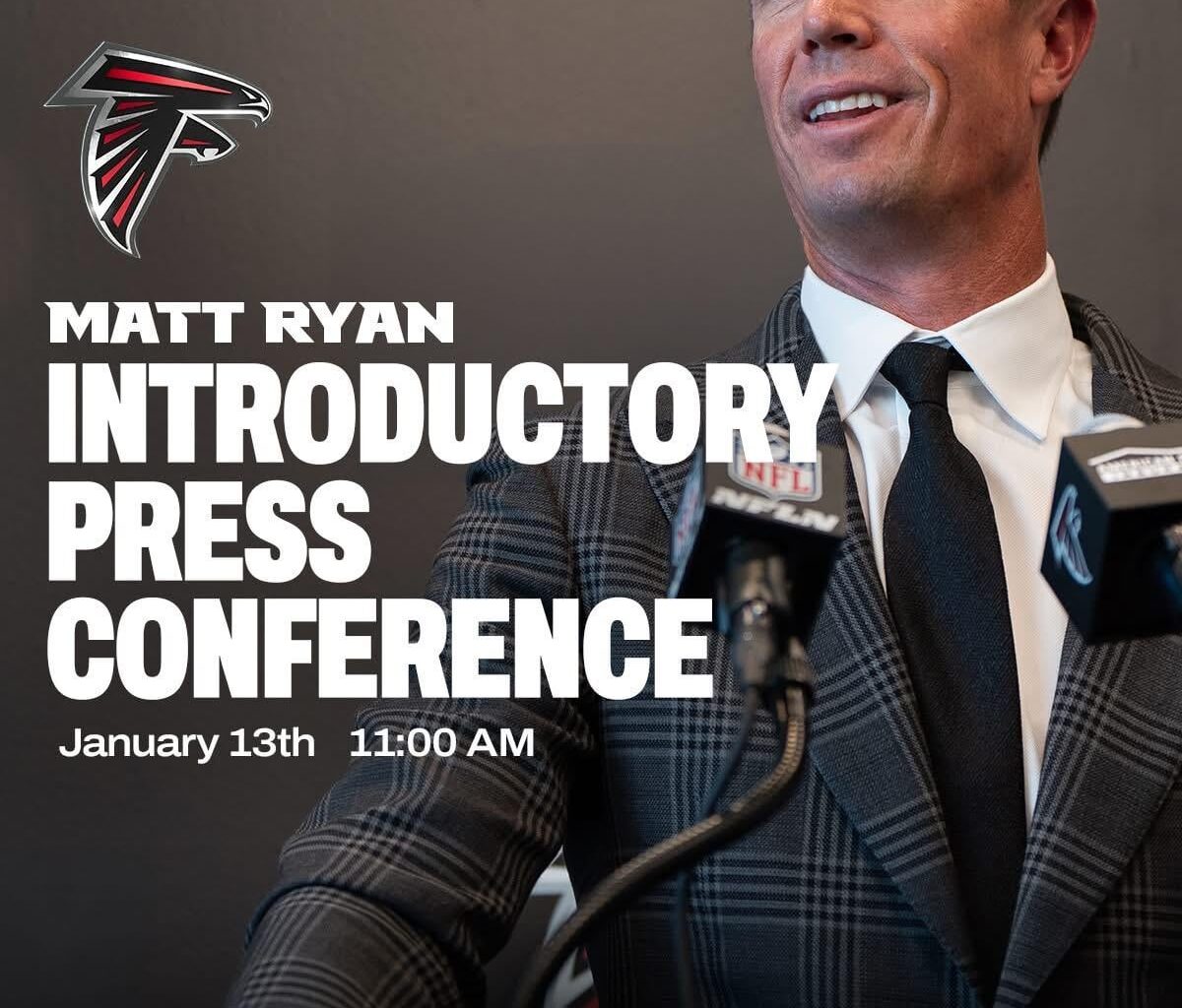 Matt Ryan Introductory Press Conference is at 11 am