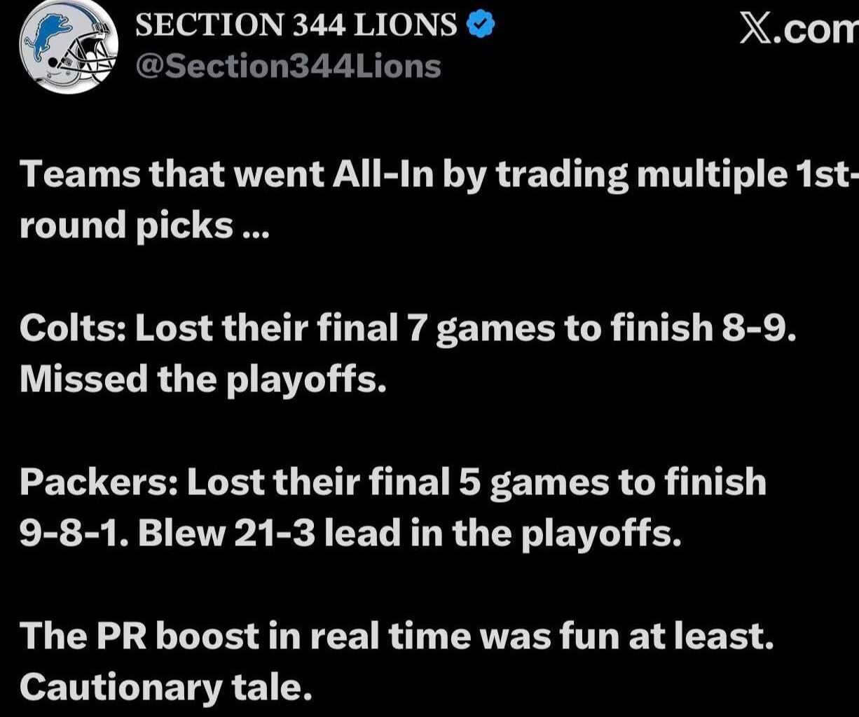 Teams that went All-In by trading multiple 1st-round picks...