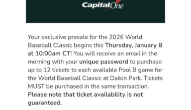 WBC Ticket Email
