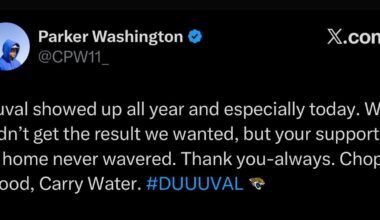 Parker Washington’s Message To The Fans