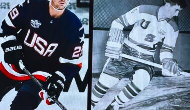 Brock Nelson and His Grandpa Bill Christian