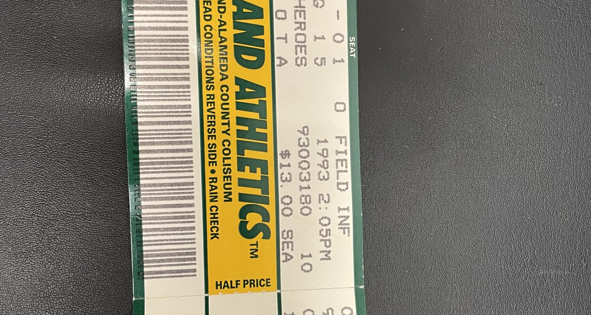 1993 A’s game. any idea who signed my ticket? bert somebody and someone with a name starting with J