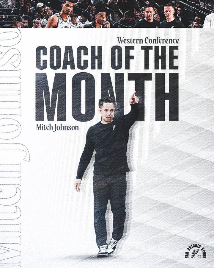 Mitch Johnson named Western Conference Coach of the Month for December