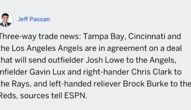 3 way trade involving angels. We get Josh Lowe
