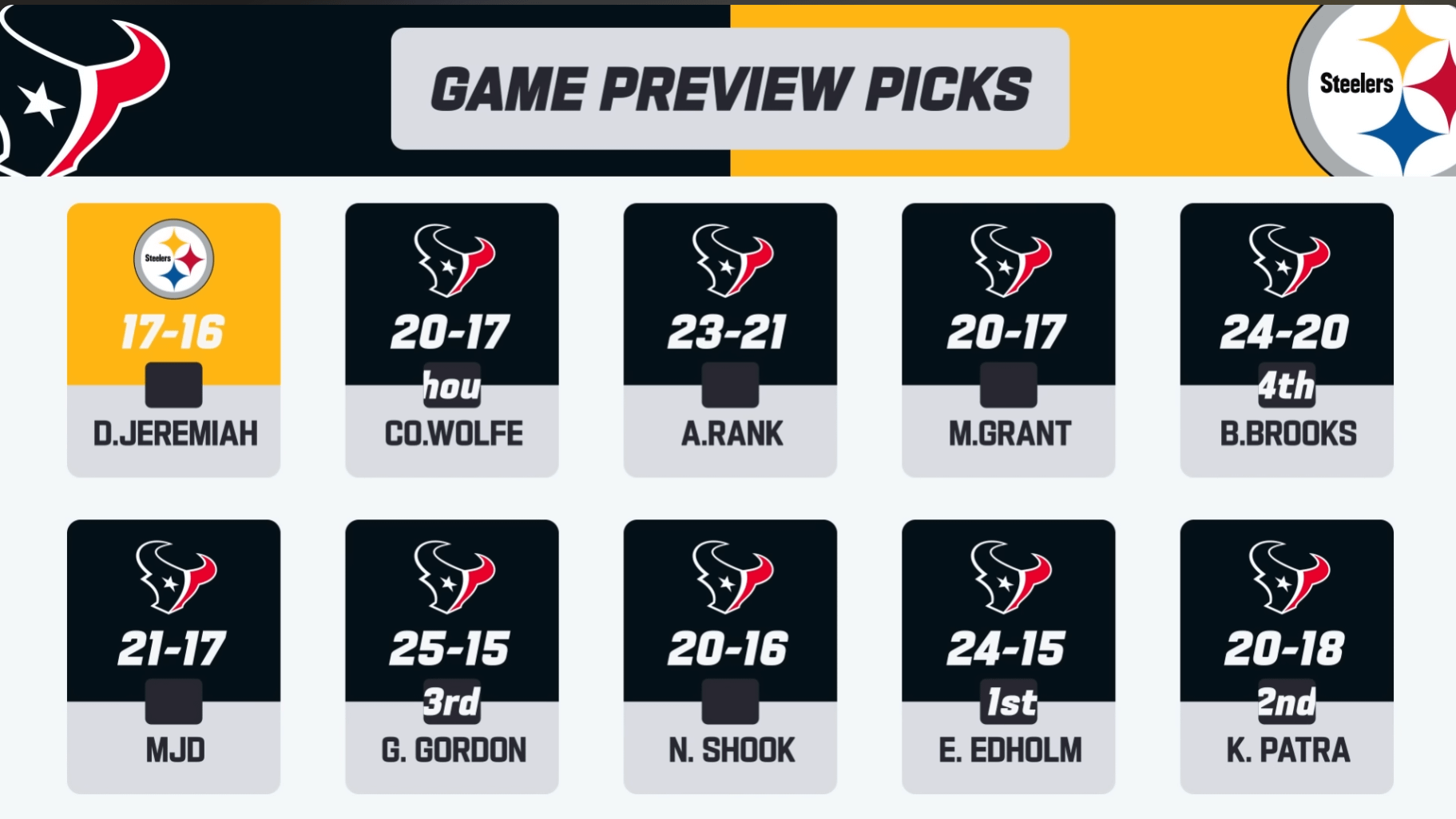 MJD picked the Texans :O