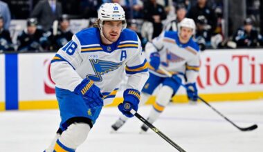 Blues' Robert Thomas Questionable For Tuesday's Game; Dealing With A Lower-Body Injury