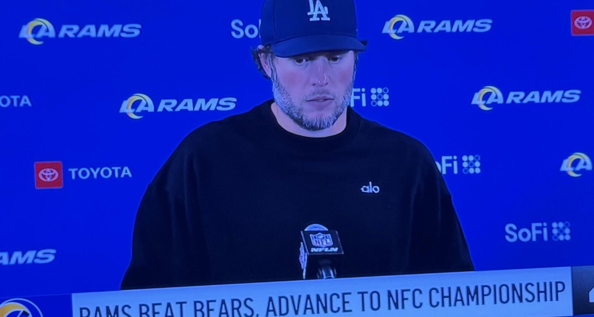 LA legend Matthew Stafford after beating the Bears