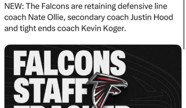 Nate Ollie, Justin Hood and Kevin Kroger will remain with the Falcons