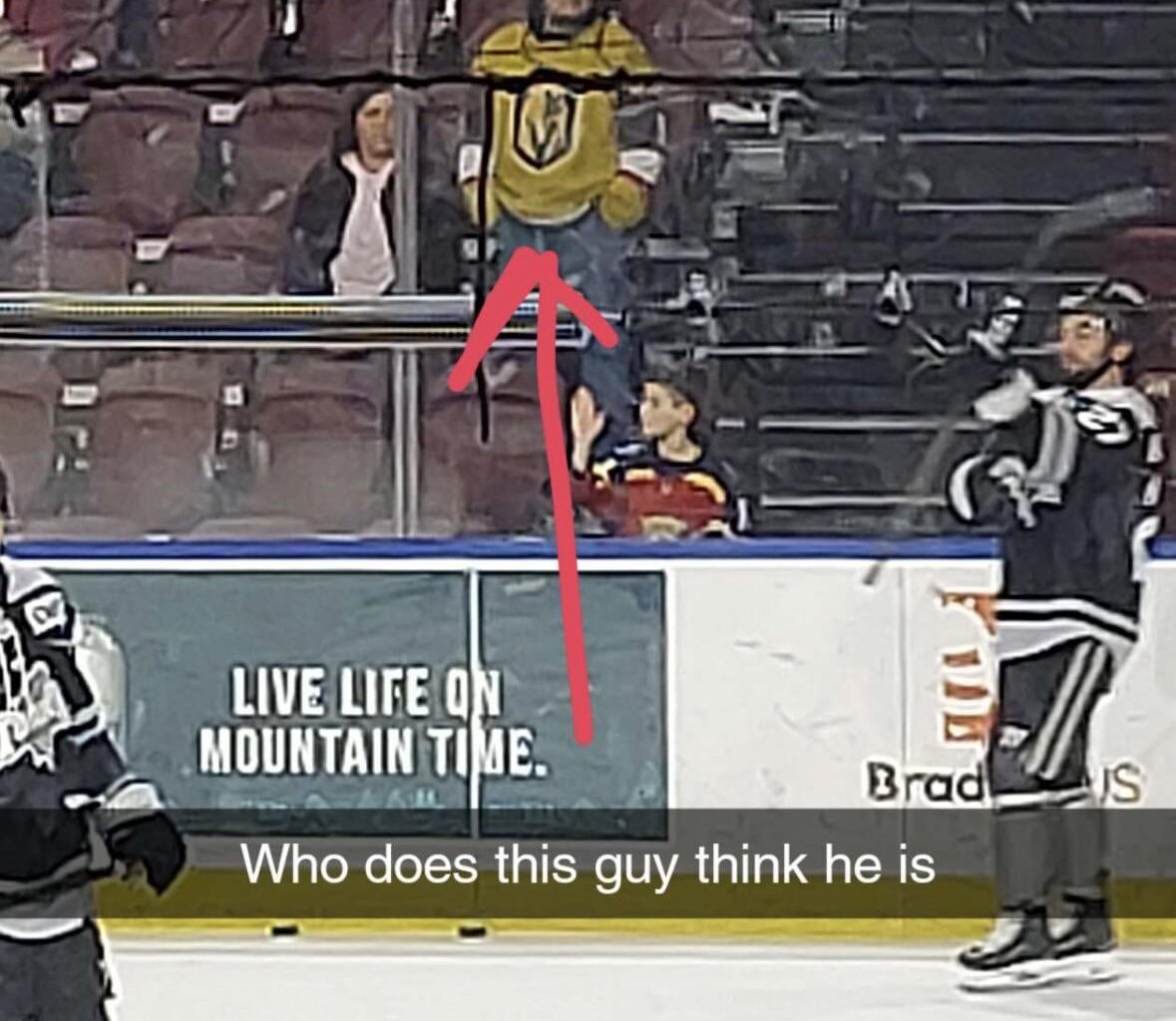 Buddy at the Idaho minor league team game sent me this, look at this absolute GOAT