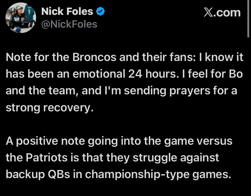 Nick Foles is a Troll