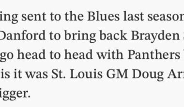 Army Refused to Trade Schenn for Cowan and Danford