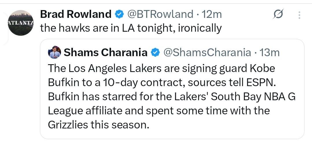 Lakers signed Bufkin on a 10 day