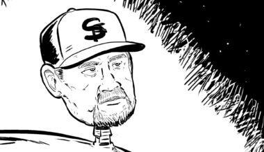 [fan art] Drawing Bruce Bochy’s head bigger every week until February: Week 10