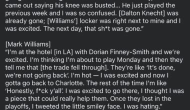 Goodwin and Mark Williams on failed LA-Charlotte trade