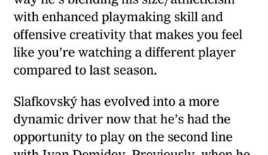 From “The NHL’s top 10 most improved players of 2025-26, from forwards to goalies” (The Athletic)