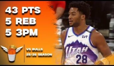 Brice Sensabaugh Career High 43 Points vs Bulls Full Highlights! (1/14/2026)