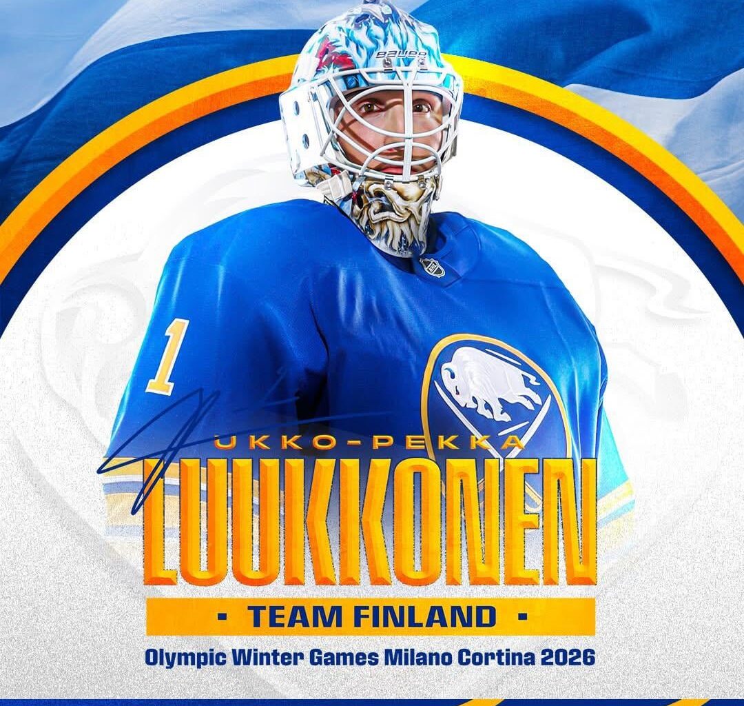 Ukko-Pekka Luukkonen has been named to the 2026 Winter Olympics
