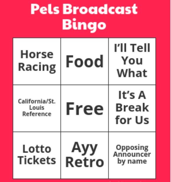 Pels Bingo (autocorrect free)