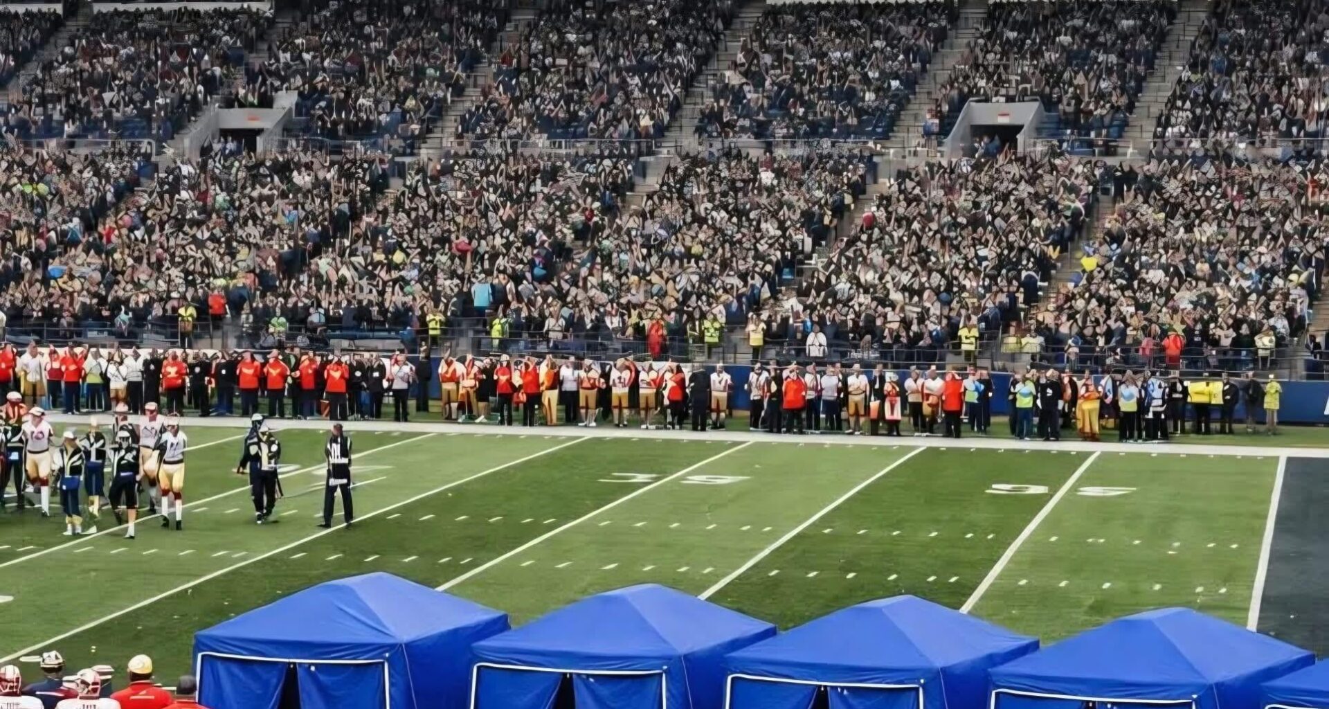 Extra tents set up for the 49ers.