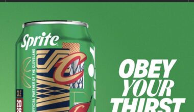 What’s wrong babe why aren’t you drinking your Cavs Sprite ?