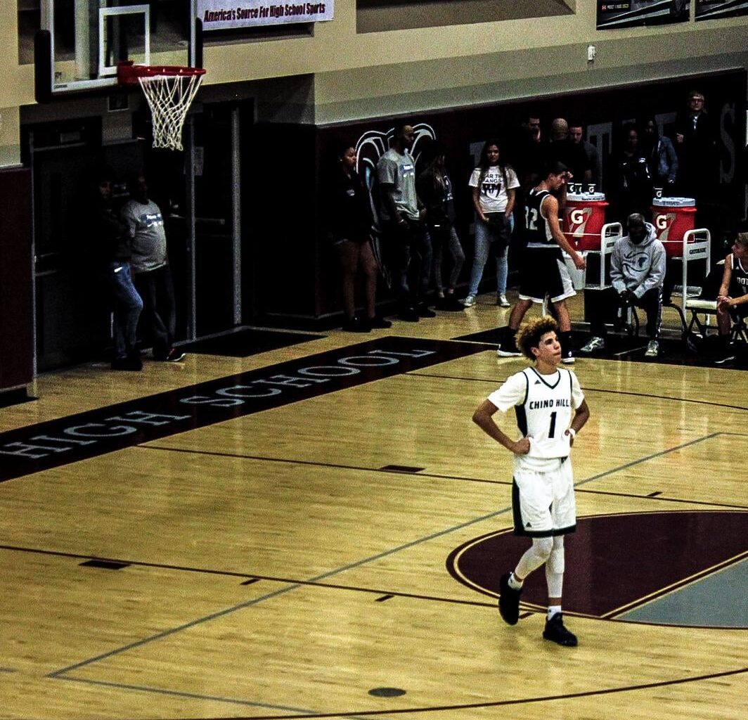 Photo I took of Lamelo in 2016. It was the viral game where he was dribbling up the court, pointed at the half court line, and then made the half court shot.