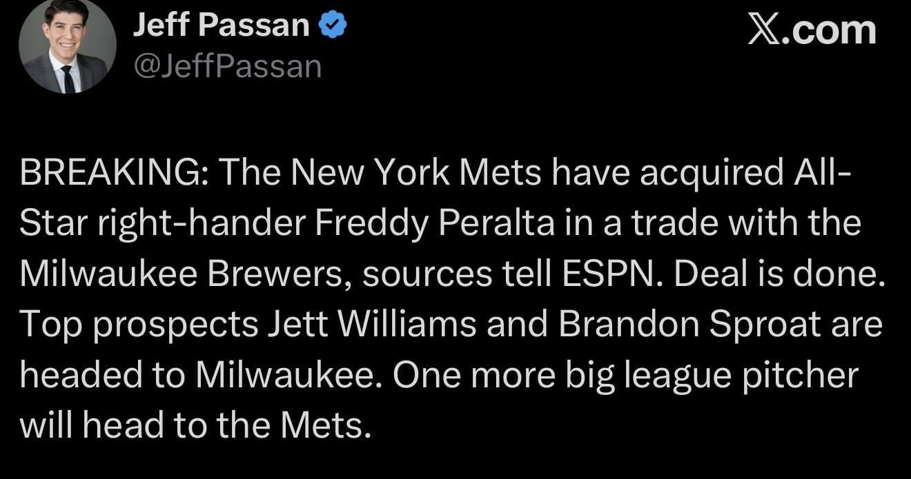 Peralta to Mets confirmed