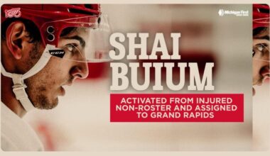 UPDATE: The #RedWings have activated Shai Buium from injured non-roster and assigned him to the AHL’s Grand Rapids Griffins.