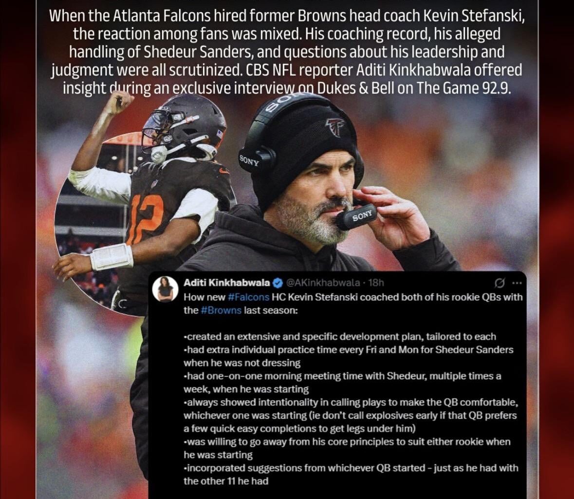 Insights on Stefanski and the QB room