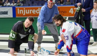 Ernie dropping in on the Rock vs Knighthawks NLL game tonight in Rochester