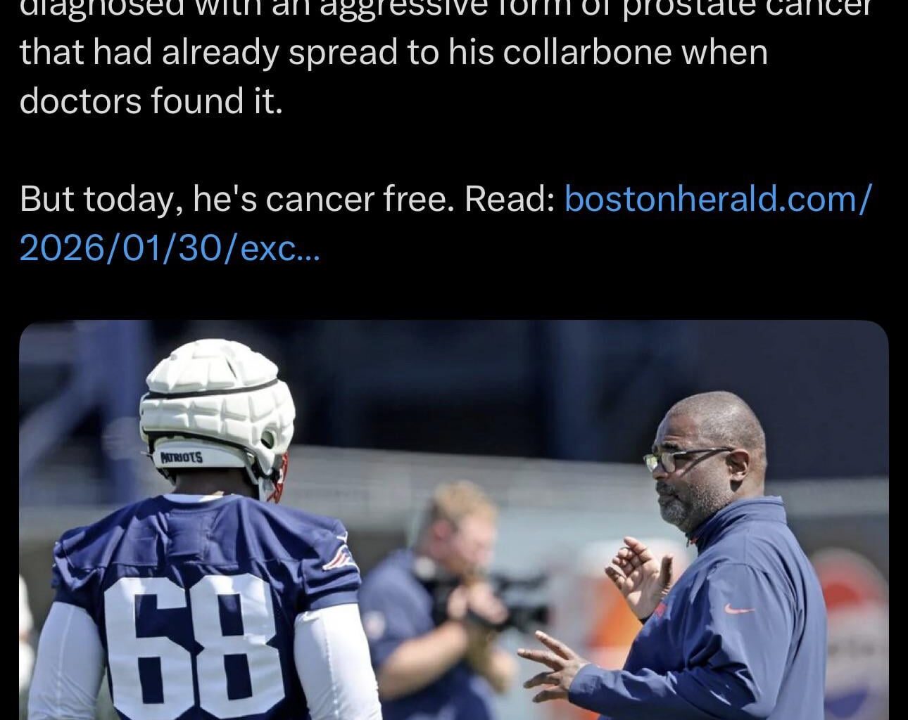 Former Titans DL Coach, Terrell Williams, is now cancer free