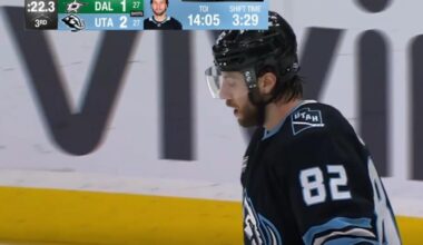 Utah 4C Kevin Stenlund played a 3:51 shift to end the game. Coach was making everyone line change except for him. Never seen anything like it.