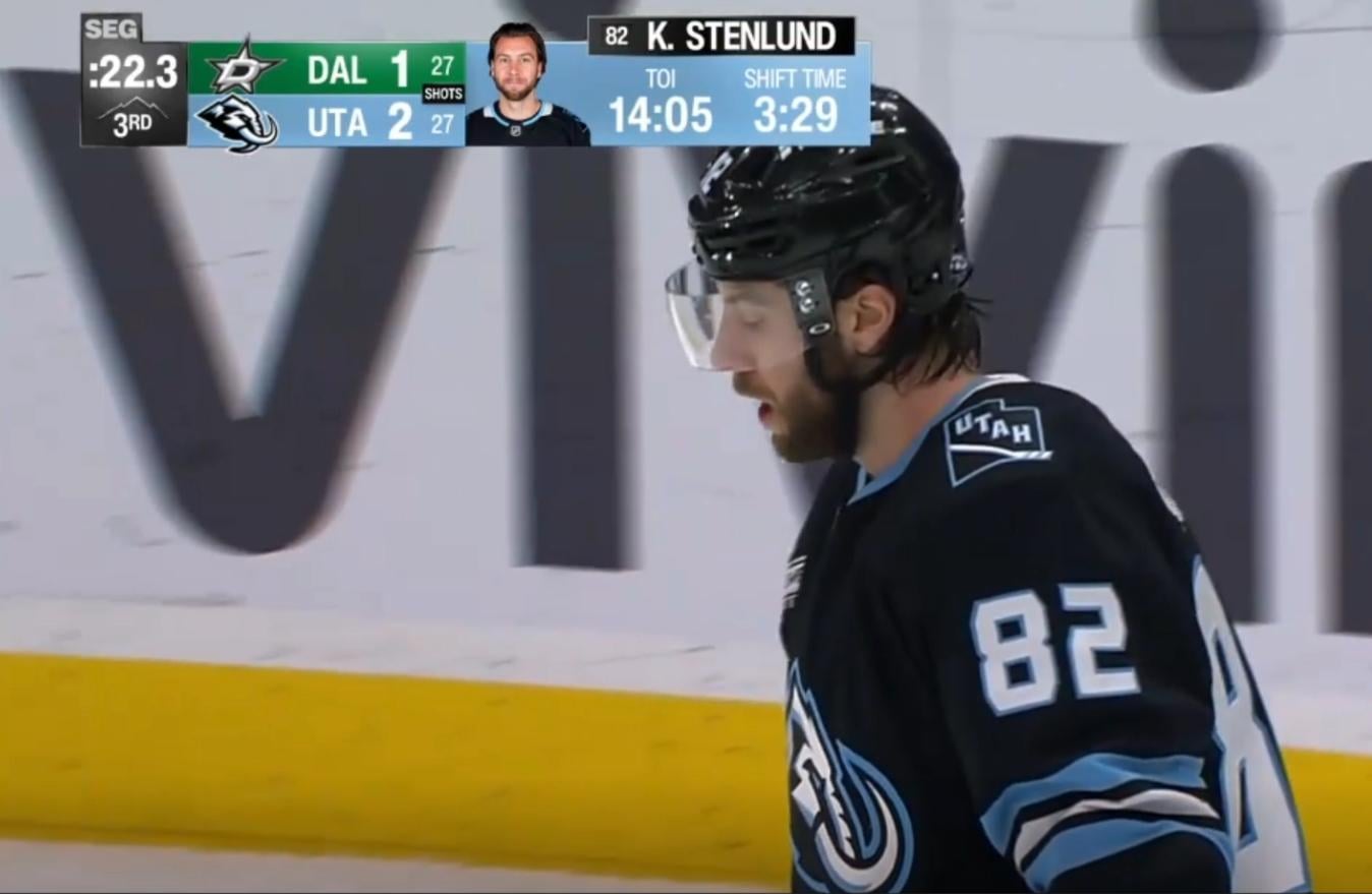 Utah 4C Kevin Stenlund played a 3:51 shift to end the game. Coach was making everyone line change except for him. Never seen anything like it.
