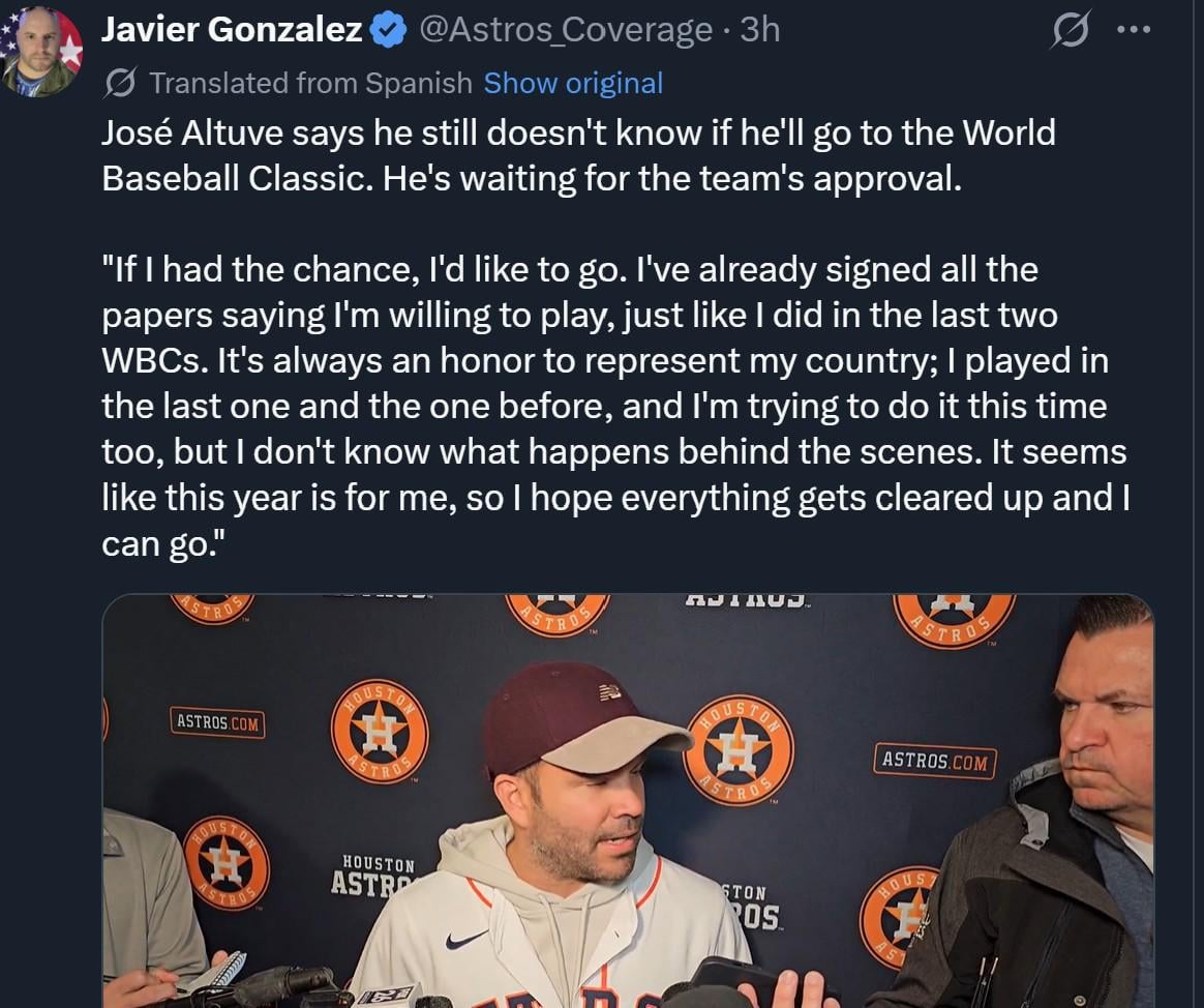 José Altuve wants to go to the World Baseball Classic