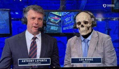 Great seeing Lou Nanne still at it.