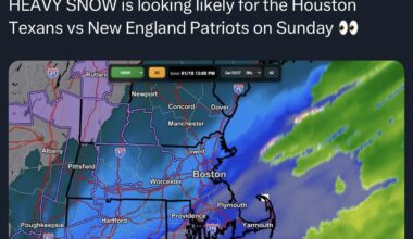 Chances of snow are now up to 90% tomorrow for the game.