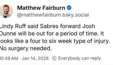 Josh Dunne out with injury