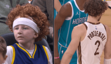 Love the young fan costume and intensity