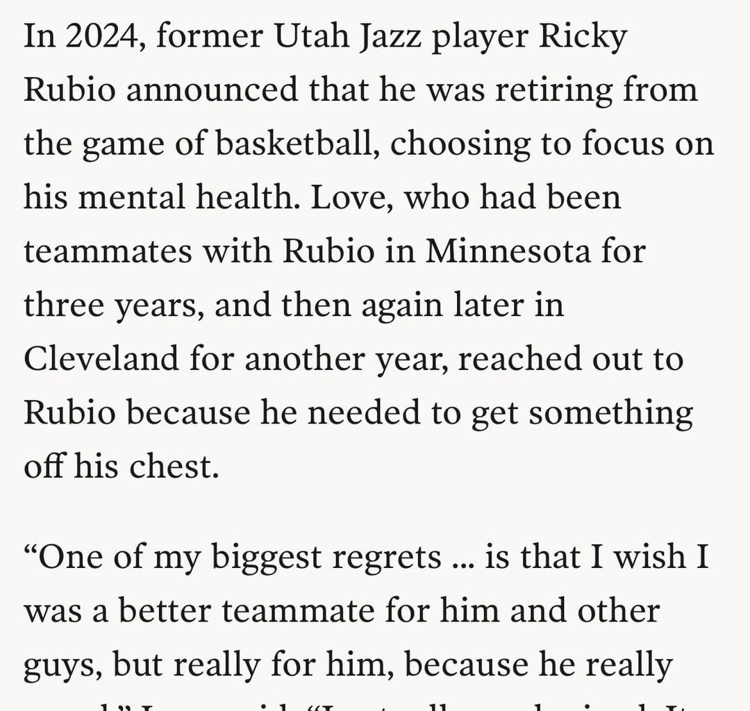 Kevin Love’s apology for Ricky Rubio