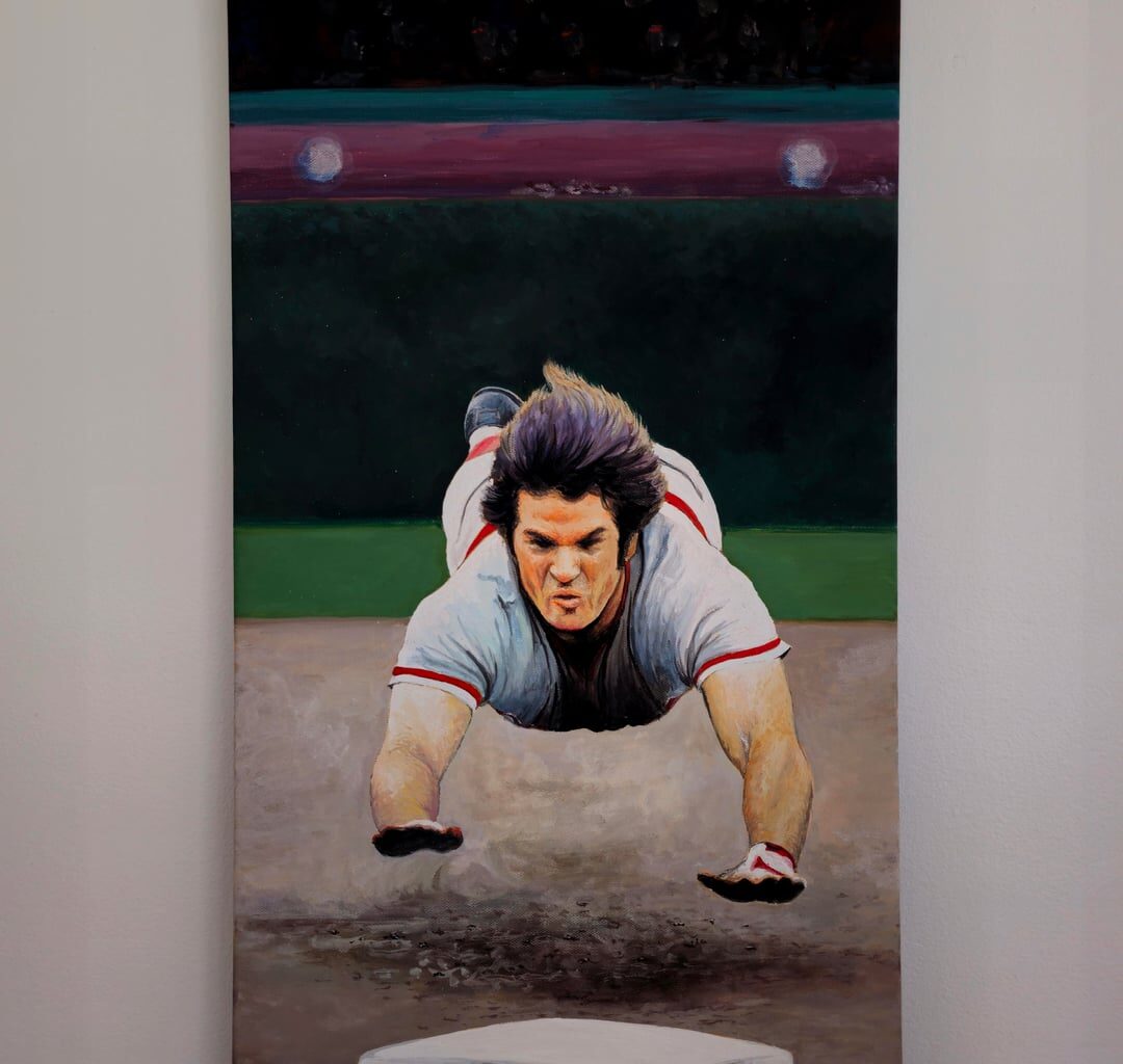 Acrylic painting of Pete Rose