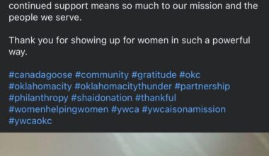 SGA donated winter coats to YWCA OKC (local women’s shelter)