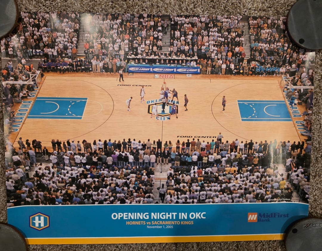 OKC Hornets - the team that brought the NBA to OKC and changed the city forever! Looking for suggestions on how to display this memorabilia.