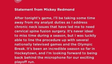 Redmond to miss time due to a medical procedure