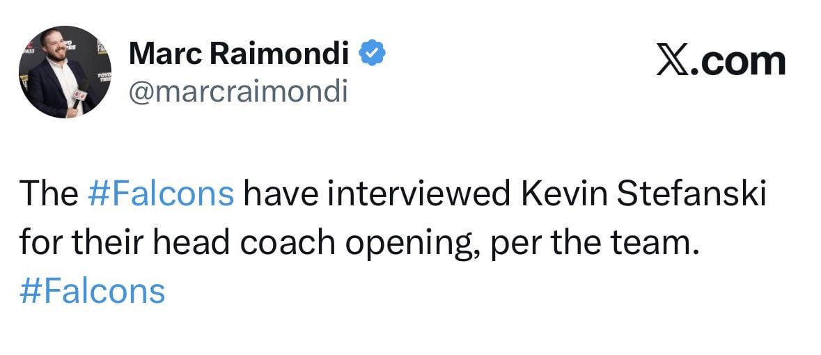 Falcons have interviewed Kevin Stefanski for Head Coach