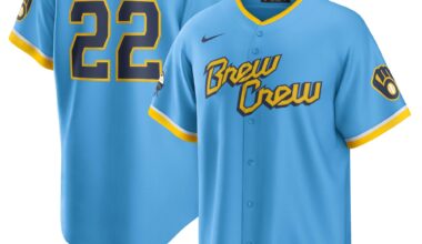 50% off Christian Yelich Milwaukee Brewers Nike City Connect Jerseys