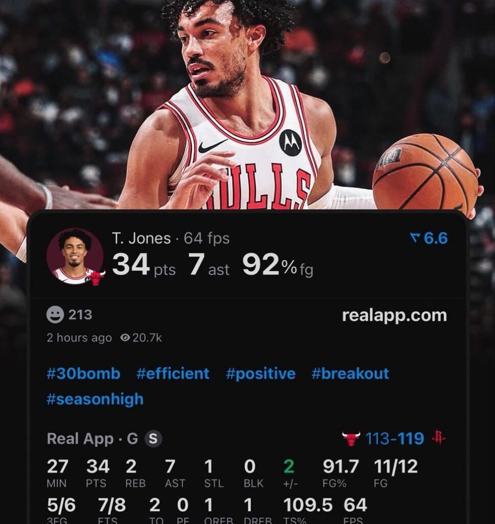 Tre Jones just had the most efficient 30-point game in Chicago Bulls history.