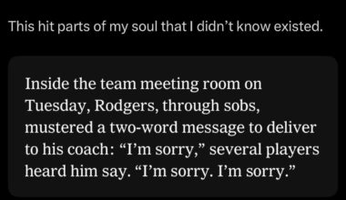 Rodgers apologized to Tomlin
